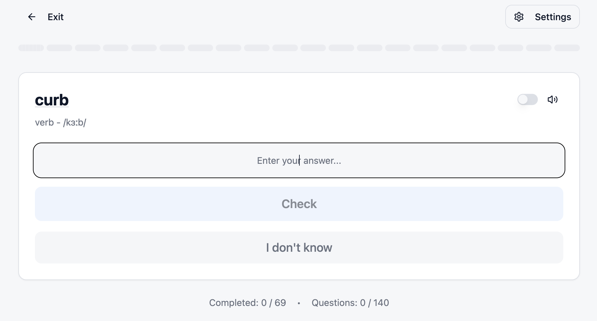 Spaced repetition system with context practice